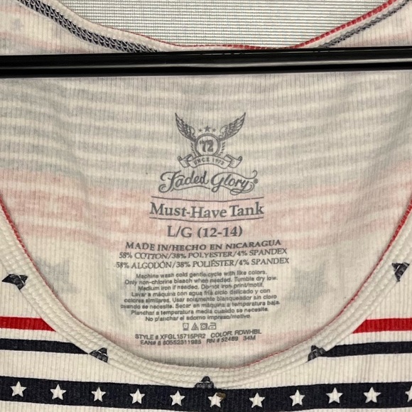 Women’s Tank Top Red White and Blue - Picture 4 of 4